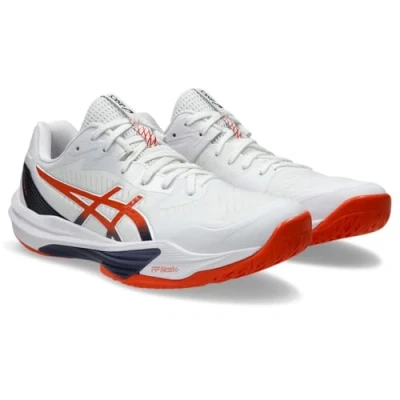 Imagen de Asics SKY Elite FF 3 Zapatillas de voleibol, Hombre, Talla: 49, White/nova orange Tela/tejido sintético