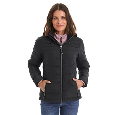 Imagen de Killtec Women&#039;s Chaqueta de plumón con capucha cremallera Skane WMN Quilted JCKT A, black, 50, 35615 000