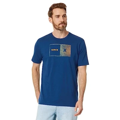 Imagen de Hurley Evd Halfer Gradient SS Camiseta, Vacío Azul, S para Hombre