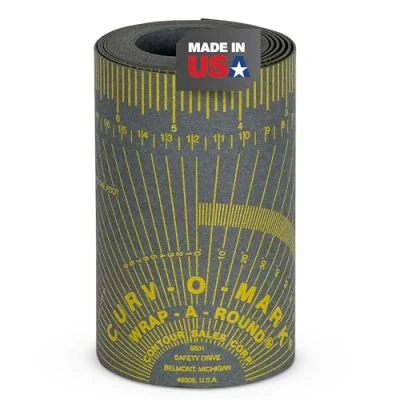 Imagen de Jackson Safety 14767 Curv O Mark Wrap A Round Ruler, XX Large, Gris, 6&quot; to 16&quot; Pipe Diameter, 5.00&quot; x 9&#039;