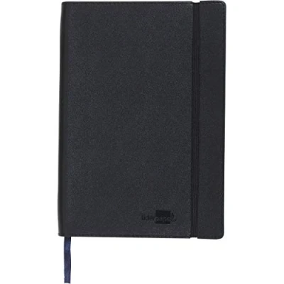Imagen de Liderpapel LD06 Libreta Simil Piel A6 120 Hojas 70 g/m² Rayado Horizontal Sin Margen Negro