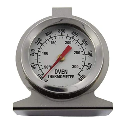 Imagen de Invero Termómetro universal para horno de acero inoxidable, indicador temperatura monitoreo colgar o colocar en el esfera transparente