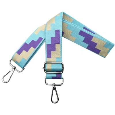 Imagen de Correa para Bolsos de Mujer Ajustable, Bandolera con Mosquetón Plateado 3.8cm Anchura, Hombro Reemplazo Crossbody Accesorios, Azul Claro Violeta, J12