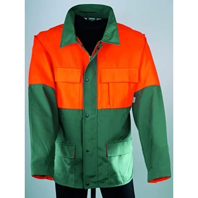 Imagen de Chaqueta Forestal para Trabajadores forestales, Azul Marino, Naranja, Talla 58/60