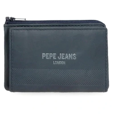 Imagen de Pepe Jeans Deep Monedero con Tarjetero Azul 11x7x1,5 cms Piel by Joumma Bags