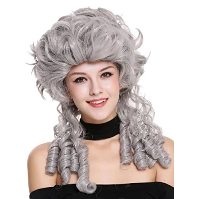 Imagen de WIG ME UP DH1009 ZA68E Peluca señoras Mujer Carnaval Barroco Renacimiento Romanticismo menina Princesa rizos Espiral bucles Gris
