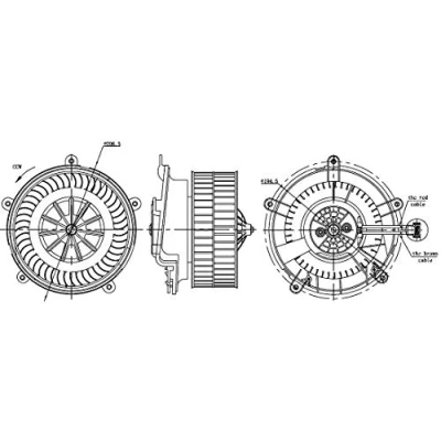 Imagen de MAHLE ORIGINAL AB 17 000S Ventilador de Calefacción para dirección izquierda/derecha BMW: 7