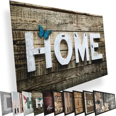 Imagen de Valia Home Felpudo 3 diseños Atrapador de Suciedad para Interior y Exterior Antideslizante Puerta Entrada Diseño 40 x 60 cm (Home 1)