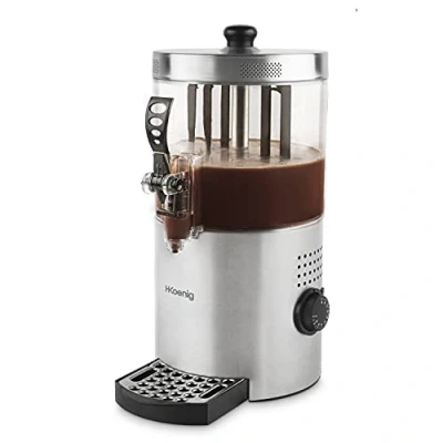 Imagen de H.Koenig Dispensador de chocolate caliente Acero inoxidable SHK800, 1200W, Recipiente extraíble 3L, Termotast ajustable, Mantener caliente, Sistema antigoteo, Apto para lavavajillas