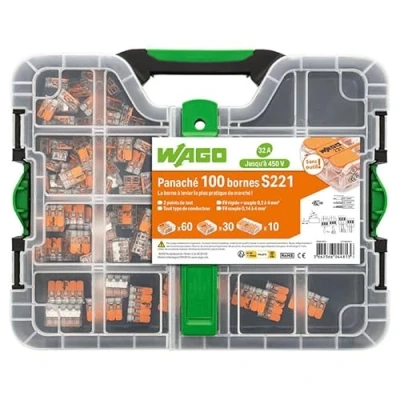 Imagen de Wago Maletín de 100 terminales S221 (60 x 2E + 30 3E 10 5E)