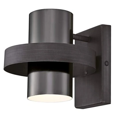 Imagen de Westinghouse iluminación 63691 Aplique para interiores Evita de un solo brazo, acabado en aluminio envejecido con pantalla bronce cañón
