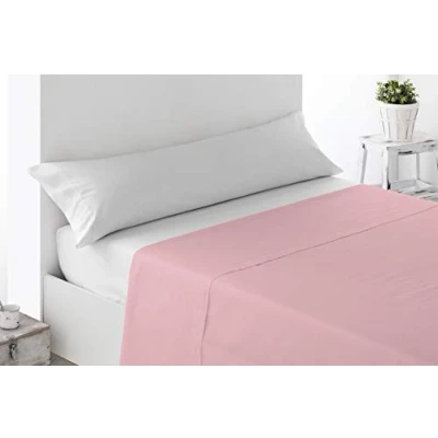 Imagen de Miracle Home Sábana Encimera Ajustable, Suave y Cómoda, Algodón 50% Poliéster, Rosa, Cama 180