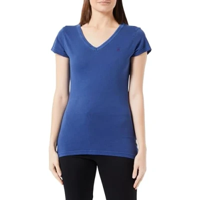 Imagen de G STAR RAW Top Eyben Slim V Neck para Mujer, Azul (ballpen blue gd D21314 B059 D066), S