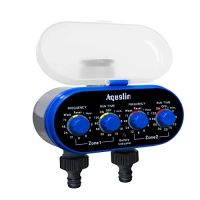Imagen de Aqualin Programador de riego Temporizador con 2 Salidas Independientes