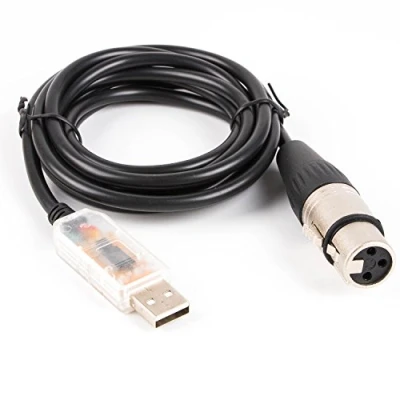 Imagen de FTDI USB Rs485 XLR Dmx512 Cable controlador de equipo iluminación escenario DIY para SGM Dmxking Dmxcontrol Freestyler Download (longitud: 5 m)
