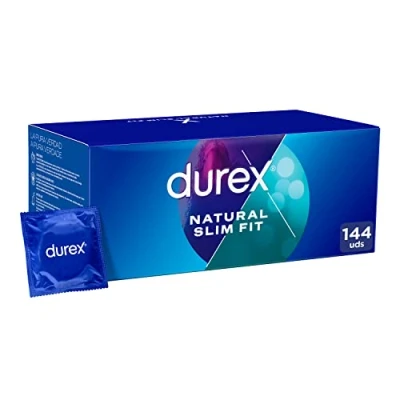 Imagen de Condones Naturales Slim Fit Durex 144 Piezas.