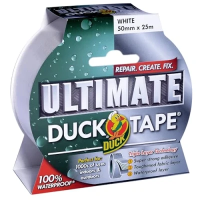 Imagen de Duck Cinta adhesiva de tela (5 cm x 25 m), color blanco