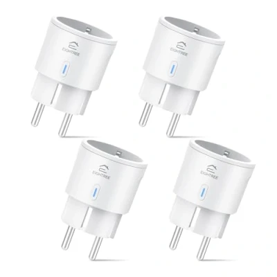 Imagen de EIGHTREE Enchufe Inteligente Alexa, Wi Fi Medidor Consumo, Compatible con Alexa&amp;Google Home, Tomada Programable Temporizador, Control Remoto por APP&amp;Voz, 10A 2300W, 4 Pack