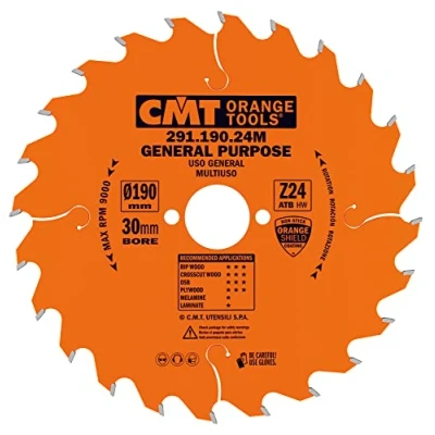 Imagen de CMT Orange Tools 291.190.24M Sierra circular 190x2.6x30 z 24 atb 20 grados