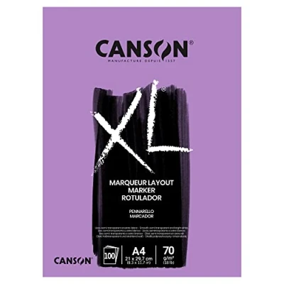 Imagen de Bloc Encolado, A4, 100 Hojas, Canson XL Marker Barrera 70g