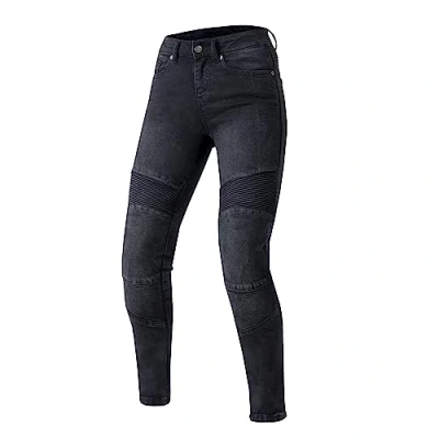 Imagen de OZONE Moto Agness II Lady Pantalones Vaqueros de Mujer Forro Fibra Aramida Protectores Rodilla Nivel 2 Bolsillos para Cadera y Coxis Slim Fit