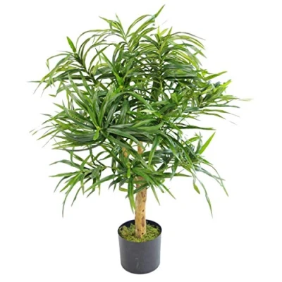 Imagen de Leaf Árbol ficus Artificial de Hojas, Dracaena Verde, 100 cm