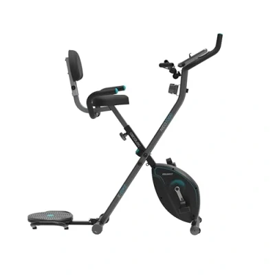 Imagen de Cecotec Bicicleta Estática Plegable con Respaldo Volante de Inercia 3 Kg X Bike 3000 Neo Pro, Pantalla LCD, Resistencia Magnética Variable, Sillín Confort y Agarres, Soporte para Tablet Ruedas
