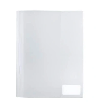 Imagen de HERMA Carpetas translúcido DIN A4 de plástico resistente y fácil limpiar con etiqueta, 1 carpeta película PP, Blanco