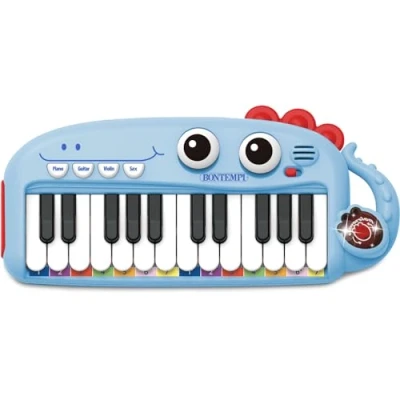 Imagen de Bontempi PlayKeys: Teclado de Juguete 24 Teclas para músicos pequeños, Azul, 300x140x40 mm