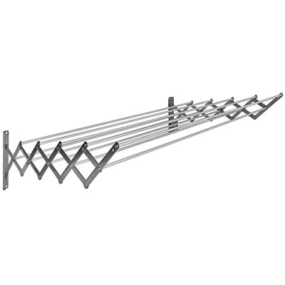 Imagen de Sauvic 90870 Tendedero E x tensible Inoxidable con 10 Varillas De Aluminio 160 cm, Color 78 26,5 cm