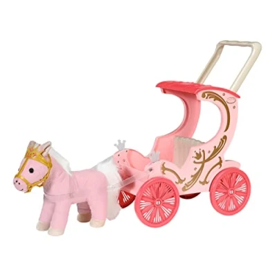 Imagen de Baby Annabell Little Sweet carruaje y Poni 707210 para muñecas de 36 43cm El Incluye Efectos luz, asa/arnés extraíble Se Necesitan Pilas Edad: 1+ años