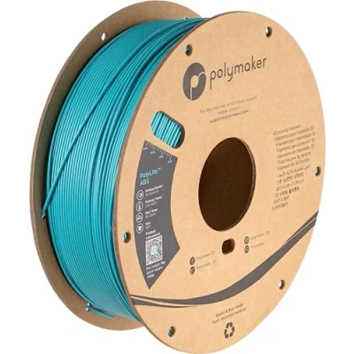 Imagen de Polymaker filamento ABS 1,75 mm azul azulado galaxia ABS, bobina de cartón resistente al calor, PolyLite 3D verde (PE01038)