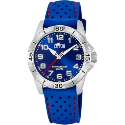 Imagen de LOTUS Reloj Niño 18663/2 Junior Collection Caja de Acero Inoxidable 316l Plateado Correa Caucho Azul