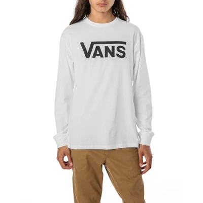 Imagen de Vans Classic LS Camiseta, White Black, XL para Hombre