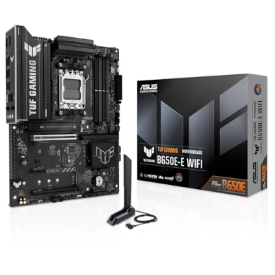 Imagen de ASUS TUF Gaming B650E E WiFi Placa Base AMD B650 ATX, 8+2+1 etapas de Potencia 80A, DDR5, PCIe 5.0, M.2, Wi Fi 6E, Ethernet 2,5 GB, DisplayPort, HDMI, USB Tipo C, BIOS Flashback, Aura Sync