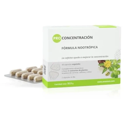 Imagen de PRO CONCENTRACIÓN * 440 mg / 60 cápsulas Complejo nootrópico con extractos titulados Cerebro (concentración)