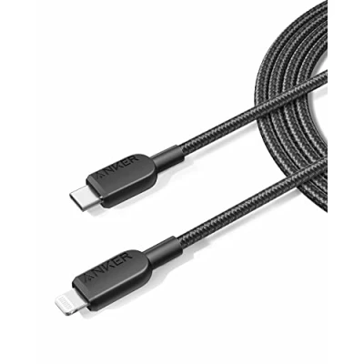 Imagen de Anker cable de USB C a Lightning 310 (negro, 180 cm), certificación MFi, carga rápida para iPhone 14 Plus, 14, Pro Max 13, 13 Pro, 12, 11, X, XS, XR (cargador no incluido)