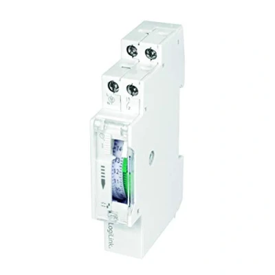 Imagen de LogiLink ET0009 DIN RAIL Temporizador con mecánico para Cambiar fácilmente por Ejemplo Luces de neón, Calentadores Agua, linternas, Sistemas riego, etc., protección IP20