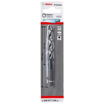 Imagen de Bosch Professional HSS Impact Control Broca hexagonal (para metal, 6.8 x 69 109 mm, accesorio de taladro)