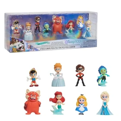 Imagen de Disney100 Years of Epic Transformations, juego de figuras edición limitada 8 piezas, juguetes para niños a partir 3 años Just Play