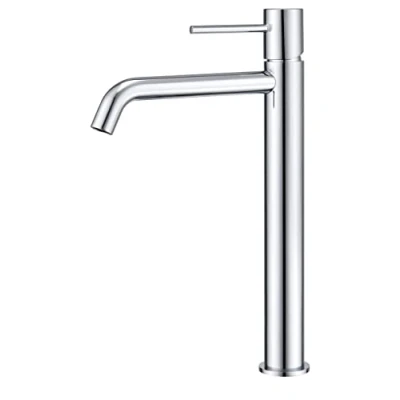 Imagen de MICE Grifo monomando de lavabo caño alto fabricado en latón Griferia baño Cromado para BDM039 3