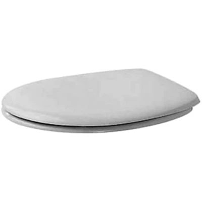 Imagen de Duravit 0064200000 asiento de inodoro con bisagras cierre suave, acero inoxidable, blanco