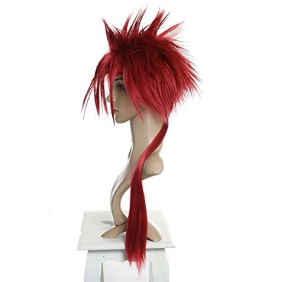 Imagen de Prettyland Peluca roja a melena larga con puntas para Cosplay Final Fantasy RENO Anime C413