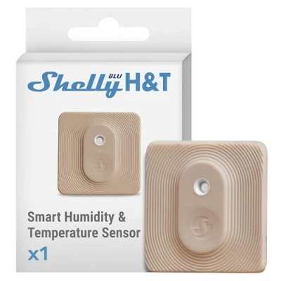 Imagen de Shelly BLU H&amp;T Moca Sensor De Temperatura Y Humedad Controlado por Bluetooth A Prueba Salpicaduras Polvo Clase Protección IP54 Aplicación iOS Android Encriptación