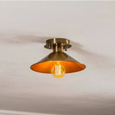 Imagen de Hatilde Lámpara de techo 3 luces 80cm Metal Oro Antiguo Menzzo