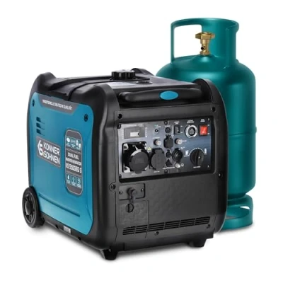 Imagen de generador de gas LPG/gasolina KS 5500iEG S energía 5500 W, enchufe Schuko 230 V, CEE 32 A, 2 puertos USB, estación alimentación, agregado EURO V