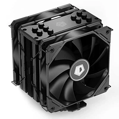 Imagen de ID COOLING SE 225 XT Enfriador de CPU negro con 5 tubos calor para 2 x 120 mm, ventilador PWM Intel/AMD, compatible LGA 1700