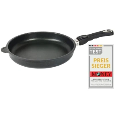 Imagen de AMT Gastroguss sartén de 28 cm diámetro, 5 alto, mango extraíble, no apta para inducción, Lotan® antiadherente, fundida (aluminio fundido), AMZN 528 Z20B