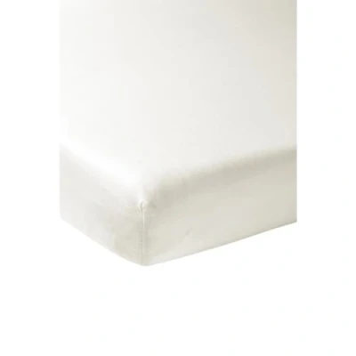 Imagen de Sábana Bajera Meyco Home Basic Jersey UniCama Doble (sábana Suave, Accesorios para bebés, Dimensiones: 140 x 200 cm), Blanco cálido