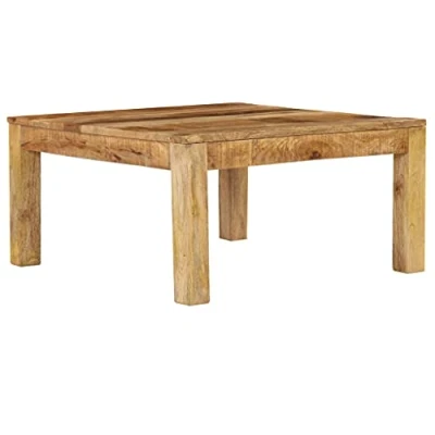 Imagen de vidaXL Mesa de Centro Madera Maciza Mango 80x80x40cm Mobiliario Hogar